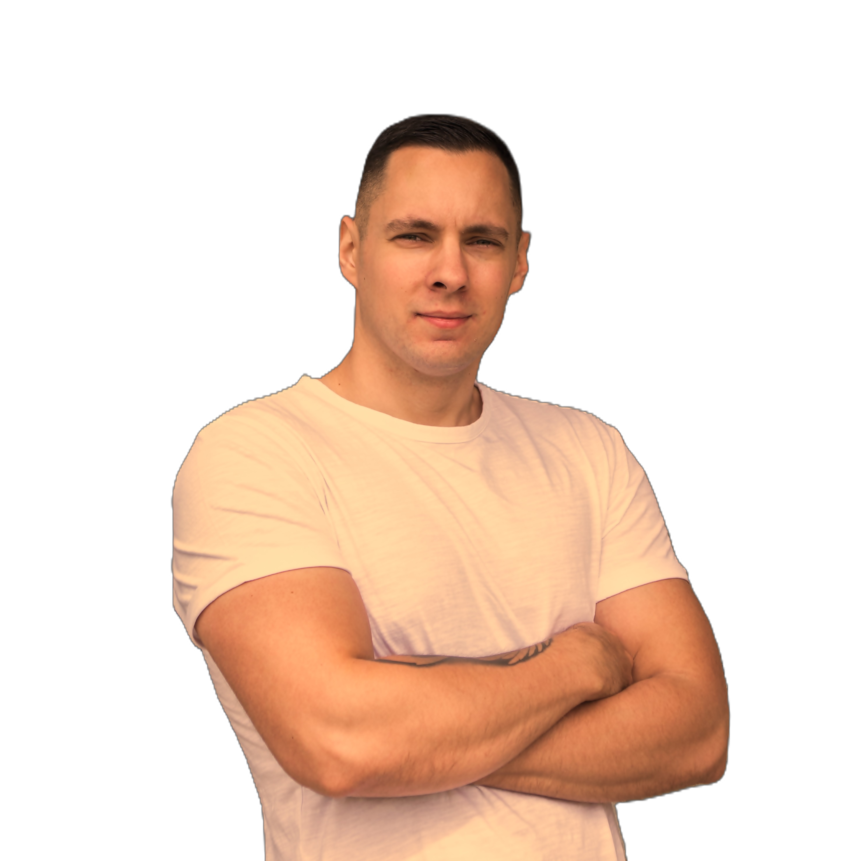profile picture of me, with with T-shirt, with arms folded