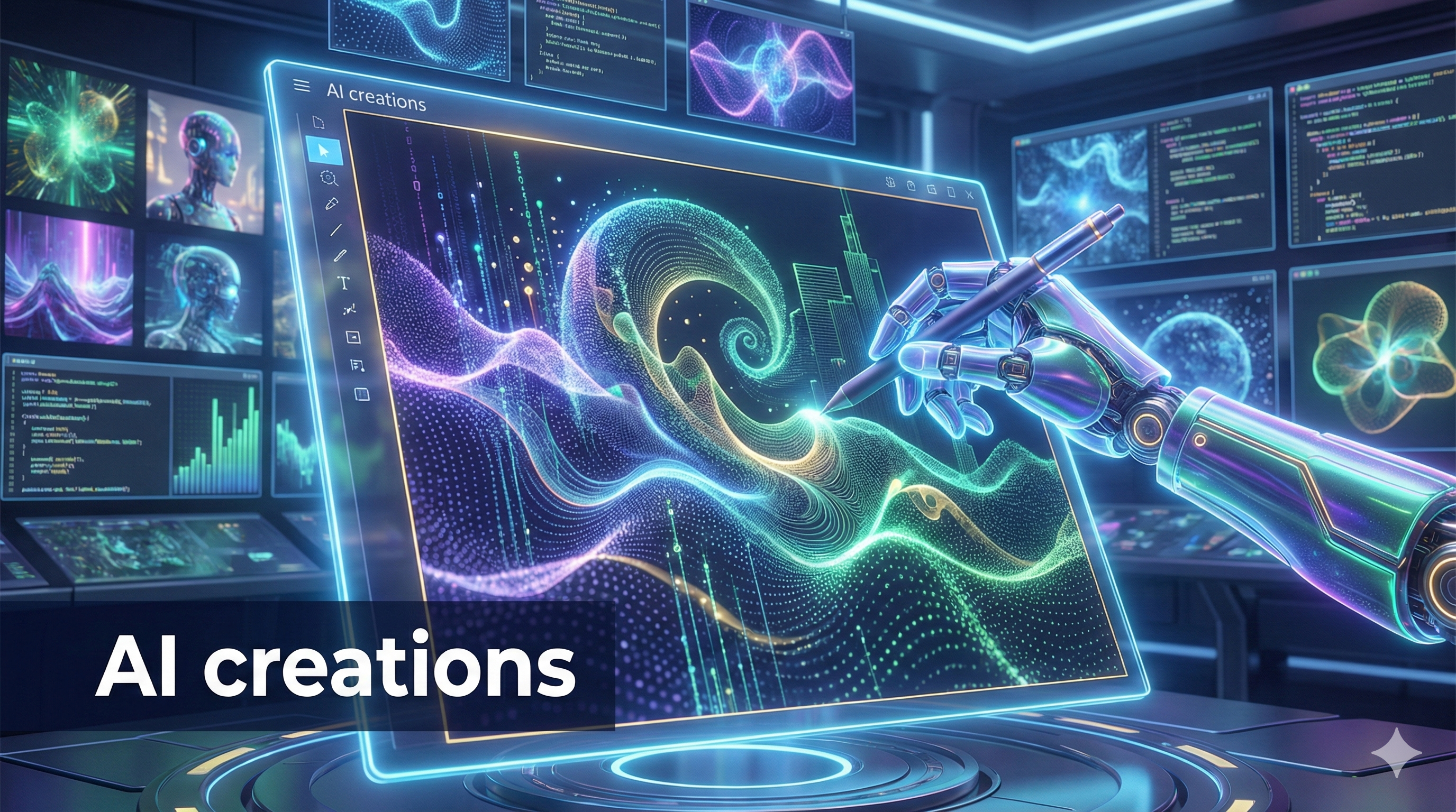 AI working on a laptop screen with a pen